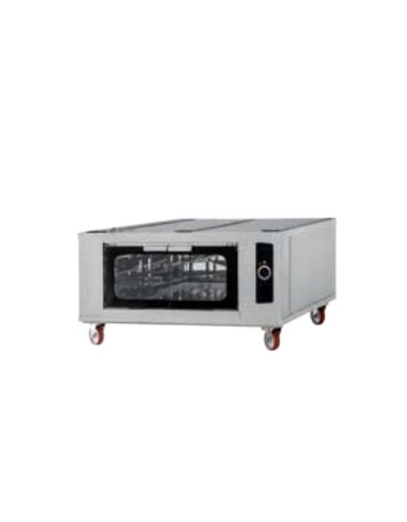 Cella di lievitazione per forno pizzeria elettrico con ruote e porte a vetro - cm. 136x49x90h
