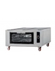 Cella di lievitazione per forno pizzeria elettrico con ruote e porte a vetro - cm. 110x120,4x55h