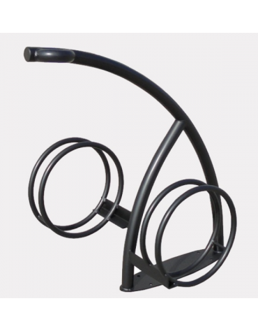 Portabici alto-basso 2 posti realizzato in acciaio zincato e verniciato. Da tassellare - cm 49,4x97,4x97,9h