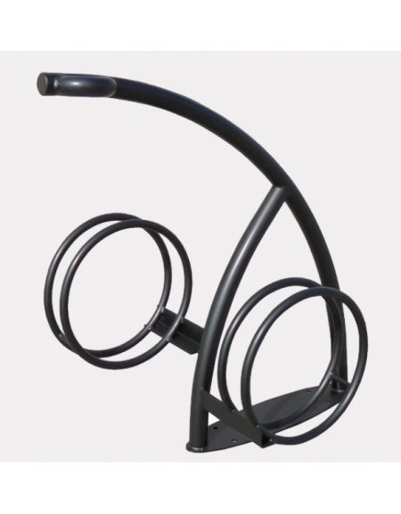 Portabici alto-basso 2 posti realizzato in acciaio zincato e verniciato. Da tassellare - cm 49,4x97,4x97,9h