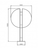 Portabici a due posti, realizzato in acciaio zincato e verniciato. Da tassellare - cm 64x100h