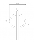 Portabici singolo realizzato in acciaio zincato e verniciato. Da inghisare - cm 57,8x111,6