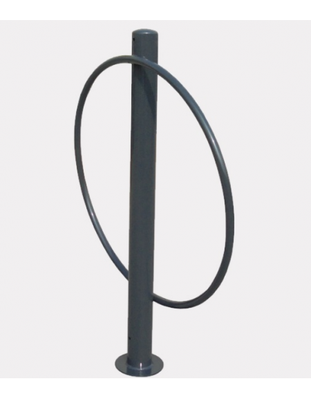 Portabici singolo a 2 posti realizzato in acciaio zincato e verniciato - Da inghisare - cm Ø76x122h