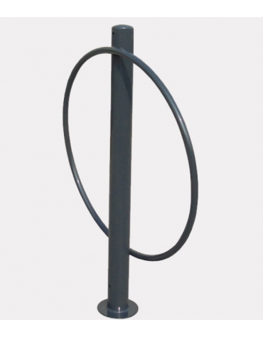 Portabici singolo a 2 posti realizzato in acciaio zincato e verniciato - Da tassellare - cm Ø76x102h