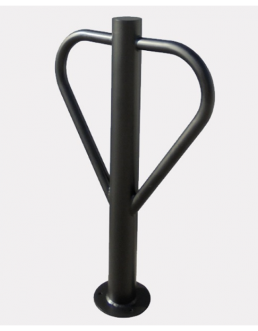 Portabici biposto realizzato in acciaio zincato e verniciato. Da tassellare - cm 60x90h