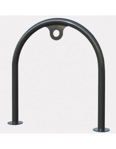 Portabici realizzato ad archetto in acciaio zincato e verniciato. 2 posti. Da inghisare - cm 72,8x100h