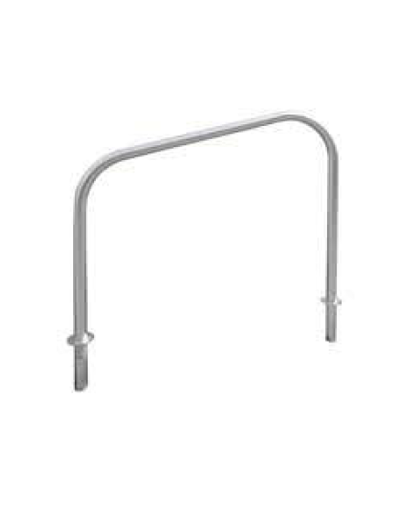 Portabici a 2 posti realizzato in acciaio inox. Da inghisare - cm 120x120h