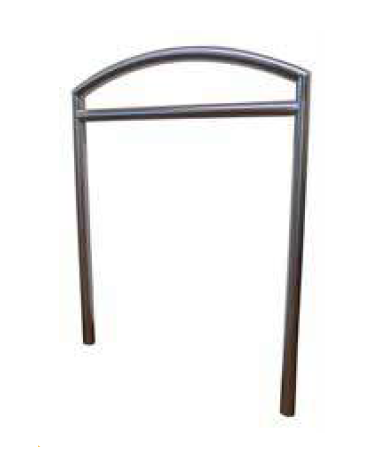 Portabici a 2 posti in acciaio inox. Da tassellare - cm 90xØ48x110h