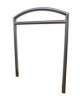Portabici a 2 posti in acciaio inox. Da tassellare - cm 90xØ4,8x110h