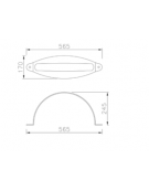 Portabici singolo posto , realizzato in acciaio inox. Da tassellare - cm 56,5x17x24,5h