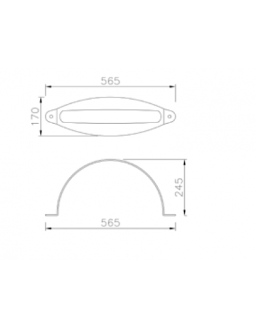Portabici singolo posto , realizzato in acciaio inox. Da tassellare - cm 56,5x17x24,5h