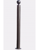 Dissuasore in tubolare di acciaio zincato e verniciato, con piastra e anelli cm Ø8x111,7h.