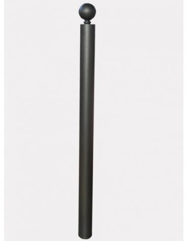 Dissuasore amovibile in tubolare di acciaio zincato e verniciato, completo di boccola con chiave - cm Ø9x131,7h