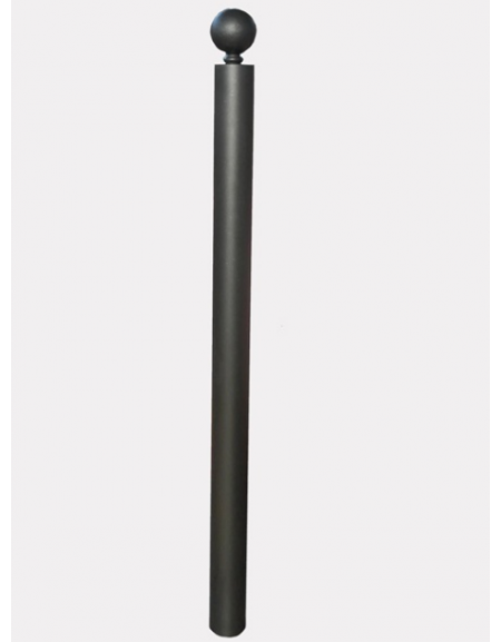 Dissuasore amovibile in tubolare di acciaio zincato e verniciato, completo di boccola con chiave - cm Ø9x131,7h