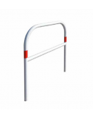 Barriera con piegatura a freddo di tubolare in acciaio mm Ø48 a forma di U rovesciato, con traverso, da inghisare - cm 100x100h