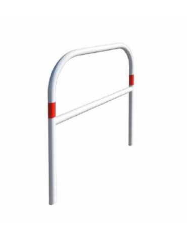 Barriera con piegatura a freddo di tubolare in acciaio mm Ø48 a forma di U rovesciato, con traverso, da inghisare - cm 100x100h