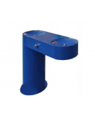 Fontanella doppia in acciaio zincato e verniciato con struttura portante cilindrica. Da tassellare - cm 90x80h