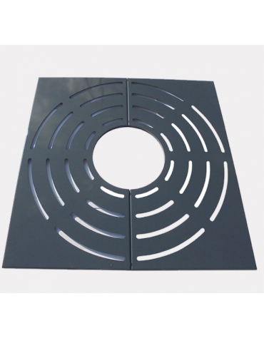 Griglia salvapiante interamente in acciaio zincato e verniciato - cm 120x120 - foro interno cm Ø60