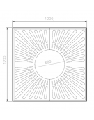 Griglia salvapiante interamente in acciaio zincato e verniciato - cm 120x120xØint.60