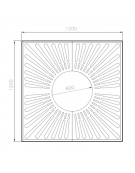 Griglia salvapiante interamente in acciaio zincato e verniciato - cm 120x120xØint.60