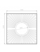 Griglia salvapiante interamente in acciaio zincato e verniciato - cm 120x120 - diametro interno - 60 cm