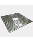 Griglia salvapiante interamente in acciaio zincato e verniciato - cm 180x180 - diametro interno cm 80