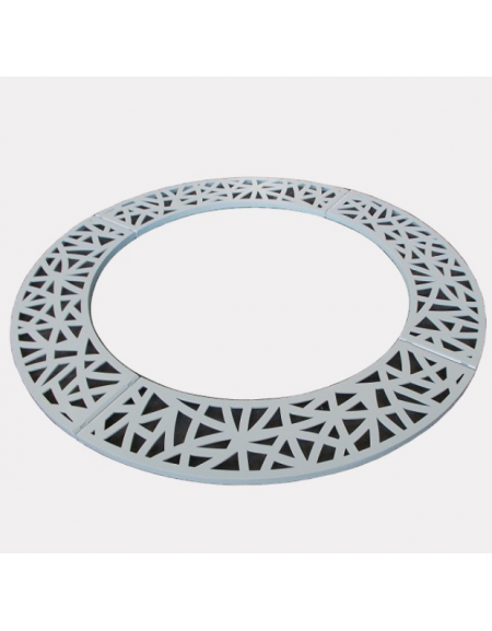 Griglia salvapiante interamente in acciaio zincato e verniciato di forma rotonda - Ø esterno cm 150 - Ø interno cm 70