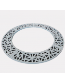 Griglia salvapiante interamente in acciaio zincato e verniciato di forma rotonda - Ø esterno cm 200 - Ø interno cm 90