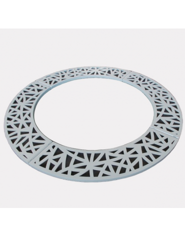 Griglia salvapiante interamente in acciaio zincato e verniciato di forma rotonda - Ø esterno cm 200 - Ø interno cm 90