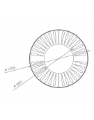Griglia salvapiante interamente in acciaio zincato e verniciato di forma rotonda - Ø esterno cm 120 - Ø interno cm 60