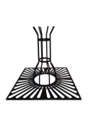 Salvapiante verticale in acciaio zincato e verniciato - cm Ø67x30x139,5h - griglia esclusa