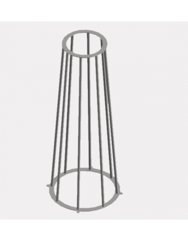 Salvapiante verticale in acciaio zincato e verniciato da tassellare - cm Ø59x150h - Griglia esclusa