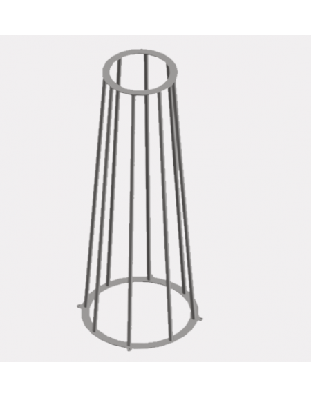 Salvapiante verticale in acciaio zincato e verniciato da tassellare - cm Ø59x150h - Griglia esclusa