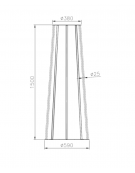 Salvapiante verticale in acciaio zincato e verniciato da tassellare - cm Ø59x150h - Griglia esclusa