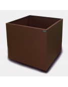 Fioriera quadrata in acciaio zincato e verniciato con fori di scolo per l’eliminazione dell’eccesso d’acqua - cm 80x80x100h