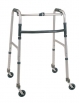 DEAMBULATORE PIEGHEVOLE CON 4 RUOTE PIROETTANTI - H: 85 ÷ 103 cm