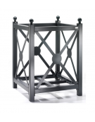 Fioriera zincata e verniciata di forma quadrata, dotata di fori di scolo - con contenitore in alluminio - cm 80x80x112,3h