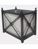 Fioriera zincata e verniciata rettangolare dotata di fori di scolo per l’eliminazione dell’eccesso d’acqua - cm 80x120x112h
