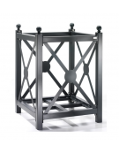 Fioriera zincata e verniciata di forma quadrata, dotata di fori di scolo - con contenitore in alluminio - cm 120x80x112,3h