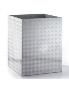 Fioriera zincata e verniciata di forma quadrata, dotata di fori di scolo - con contenitore in alluminio - cm 120x80x112,3h