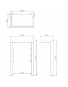 Bacheca monofacciale con tettoia, in acciaio zincato e verniciato. Da inghisare - cm 150x85x230h