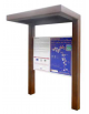 Bacheca bifacciale con tettoia, in acciaio zincato e verniciato. Da inghisare - cm 150x230h