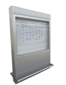 Bacheca monofacciale in acciaio zincato e verniciato - Da tassellare - cm 160x220h