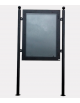 Bacheca bifacciale in acciaio zincato e verniciato con ante in vetro, da inghisare - cm 140x8x311,7h