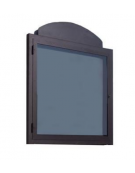 Bacheca a muro in acciaio zincato e verniciato, anta apribile in vetro, pannello espositivo cm 130x130