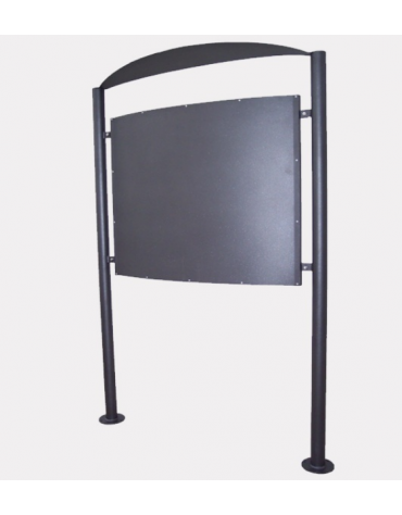 Bacheca bifacciale in acciaio zincato e verniciato, con pannello espositivo dim. cm 100×100 mm, da inghisare - cm 128x40x260,1h