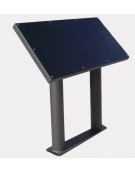 Leggio per esposizione in acciaio zincato e verniciato, con pannello - cm 100x38,2x100h