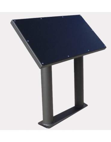 Leggio per esposizione in acciaio zincato e verniciato, con pannello - cm 100x38,2x100h