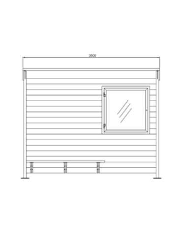 Seduta n legno per pensilina - cod. DN35449