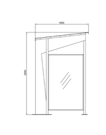 Parete laterale per pensilina - cod. DN35449